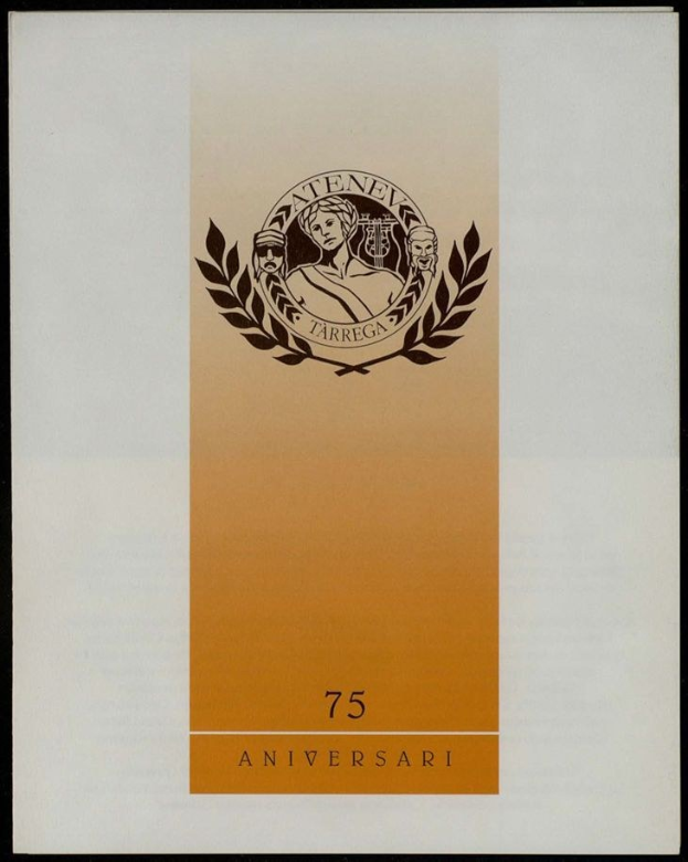 Plakat mit schwarzem Rand und Firmenlogo sowie Text "75. Jubiläum" zum 75. Firmenjubiläum.