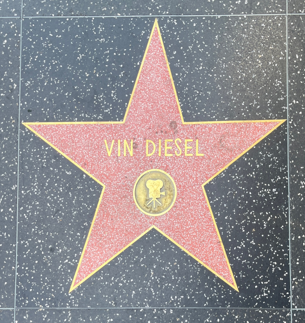Star auf dem Hollywood Walk of Fame mit dem Namen "Vin Diesel" eingraviert.
